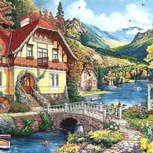 Схема вышивки «Дом мечты»