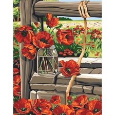 Схема вышивки «маки»