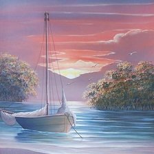 Схема вышивки «закат»