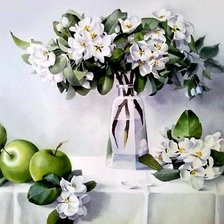 Схема вышивки «Натюрморт в белом»