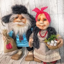 Схема вышивки «Бабулька с дедулькой»