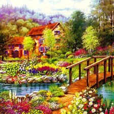 Схема вышивки «Домик»