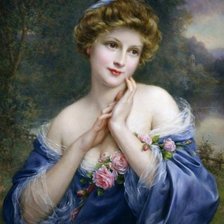 Схема вышивки «Девушка»