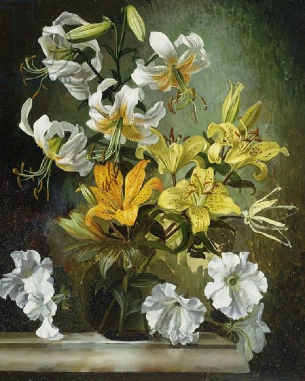 Boque de flores. - flores .lírios - оригинал