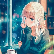 Схема вышивки «Девушка»