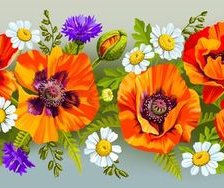 Схема вышивки «ПАНЕЛЬКА- ЦВЕТЫ»