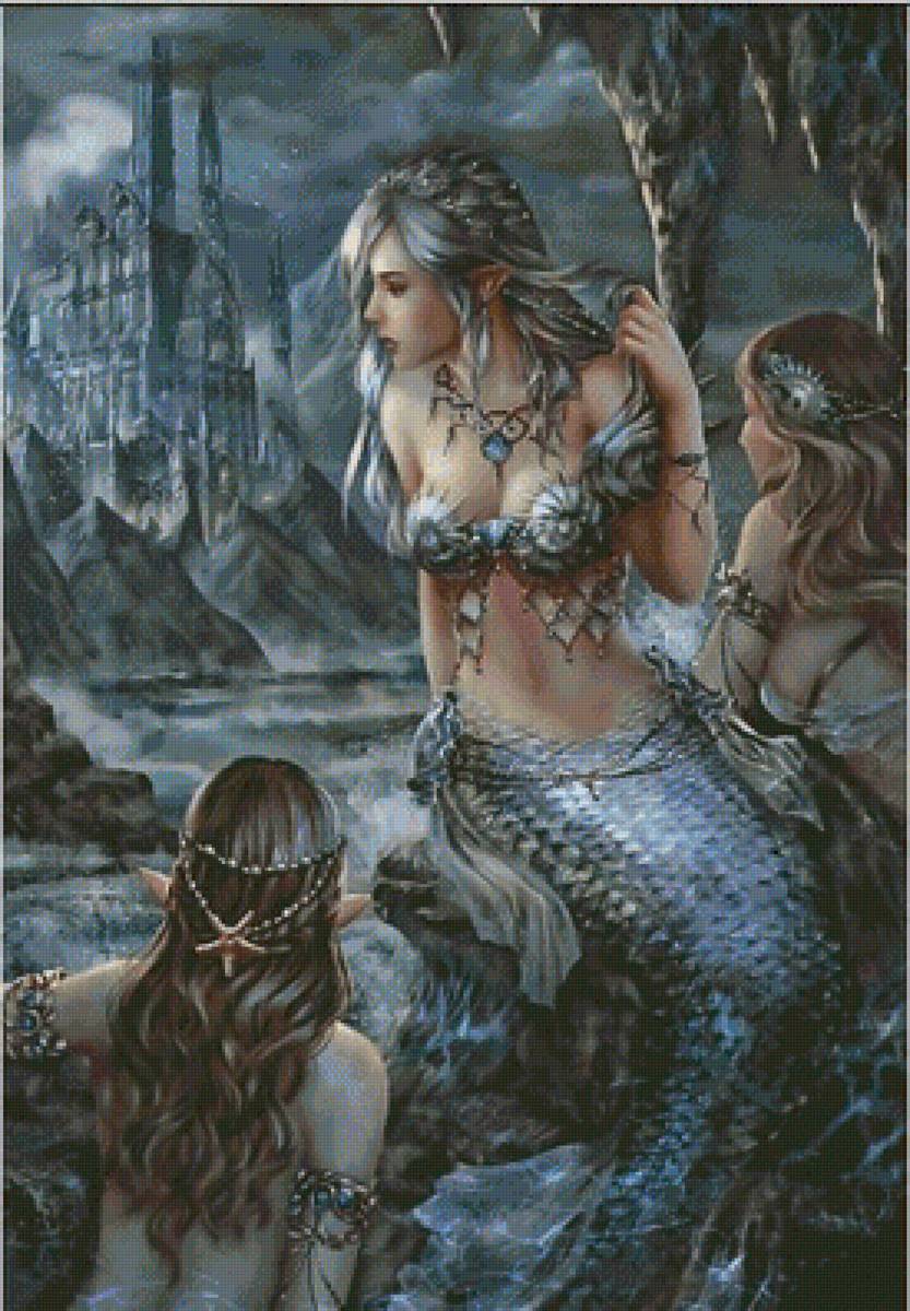 фентези - фентези девушки русалки замок - предпросмотр