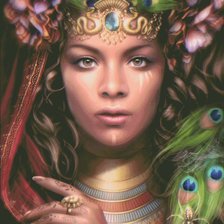 Схема вышивки «взгляд красавицы»