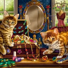 Схема вышивки «игривое настроение»