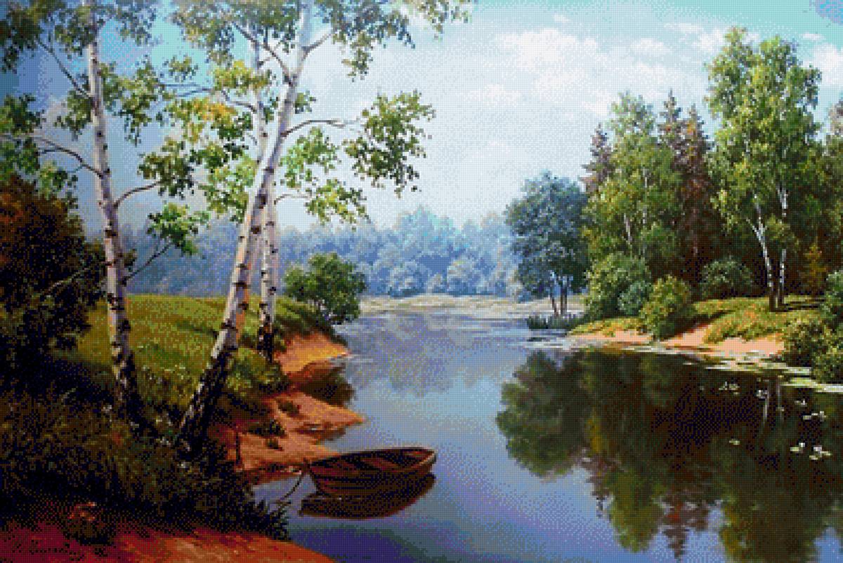 природа - пейзаж природа лес водоем - предпросмотр