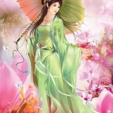 Схема вышивки «Девушка»