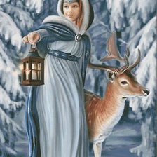 Схема вышивки «девушка»