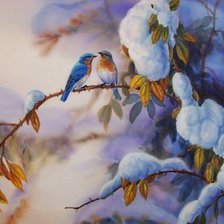 Схема вышивки «Птицы»