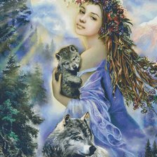 Схема вышивки «дух природы»