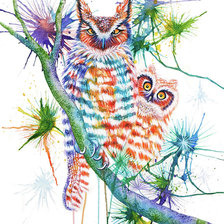 Схема вышивки «Совы»