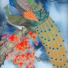 Схема вышивки «Павлины»