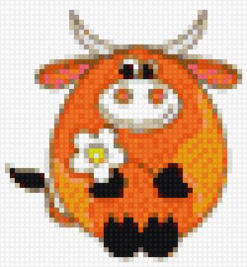 Бык с цветочком - предпросмотр