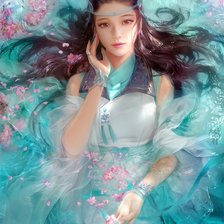 Схема вышивки «девушка»