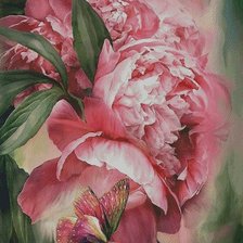 Схема вышивки «пион»