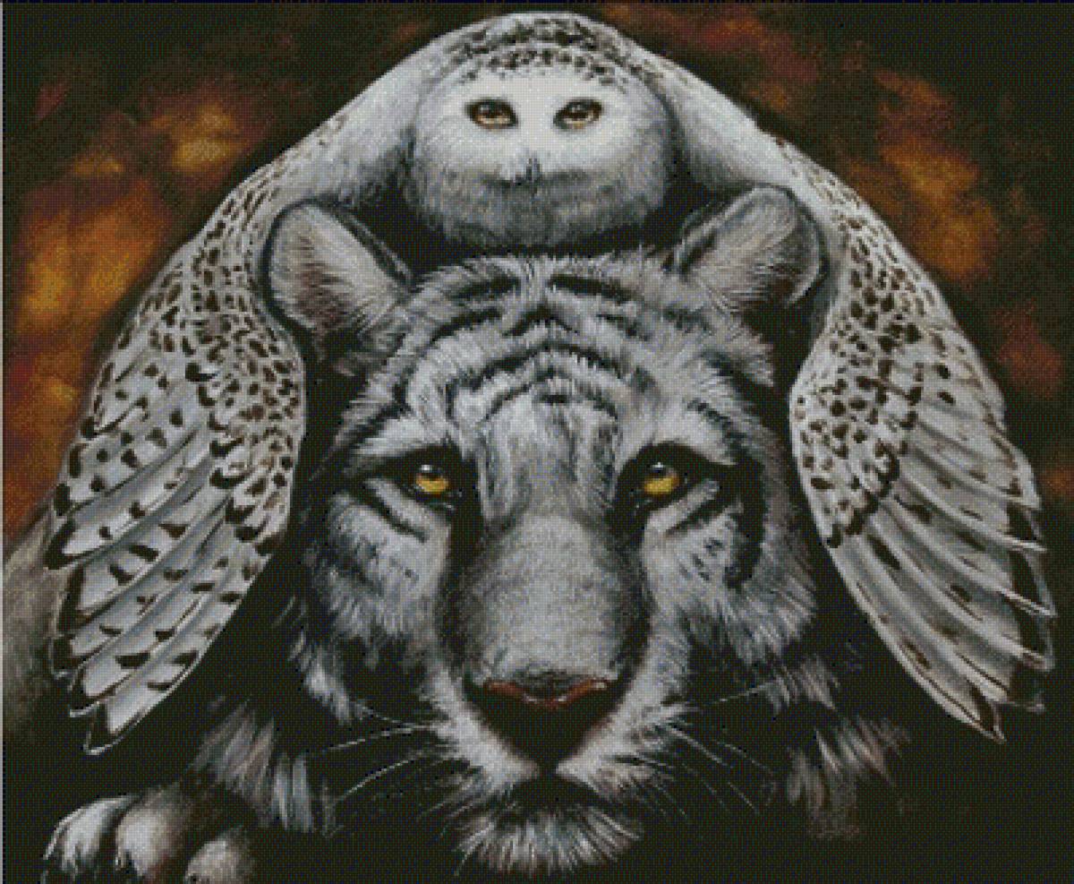 магия природы - фентези тигр сова - предпросмотр