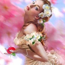 Схема вышивки «девушка»