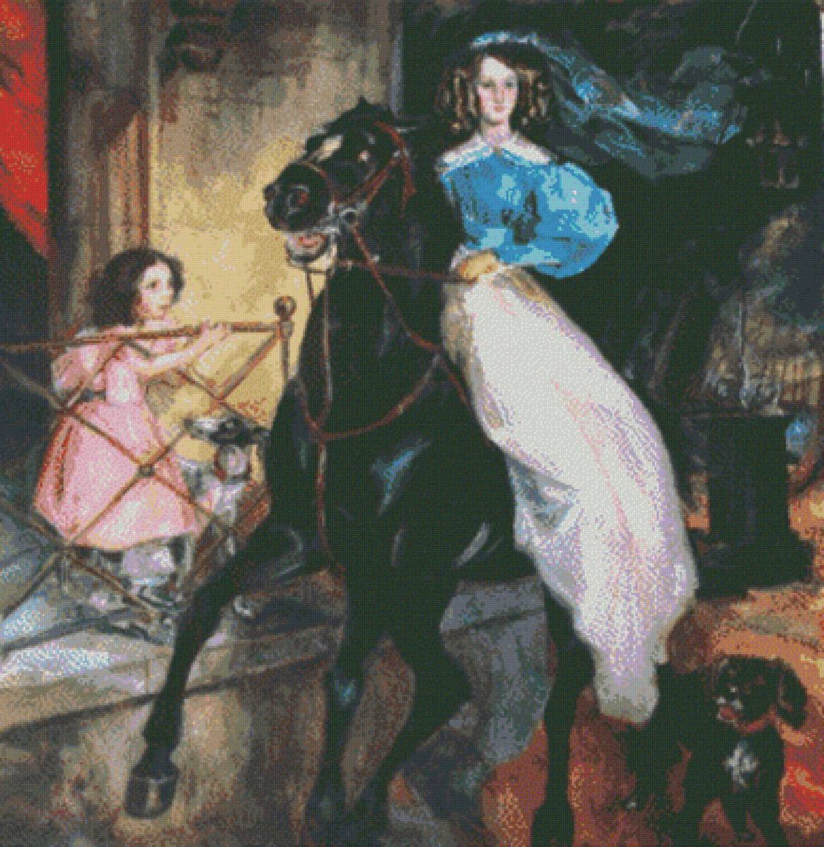 Всадница - живопись - предпросмотр