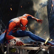 Схема вышивки «Человек-паук»