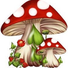 Схема вышивки «мухоморчики»