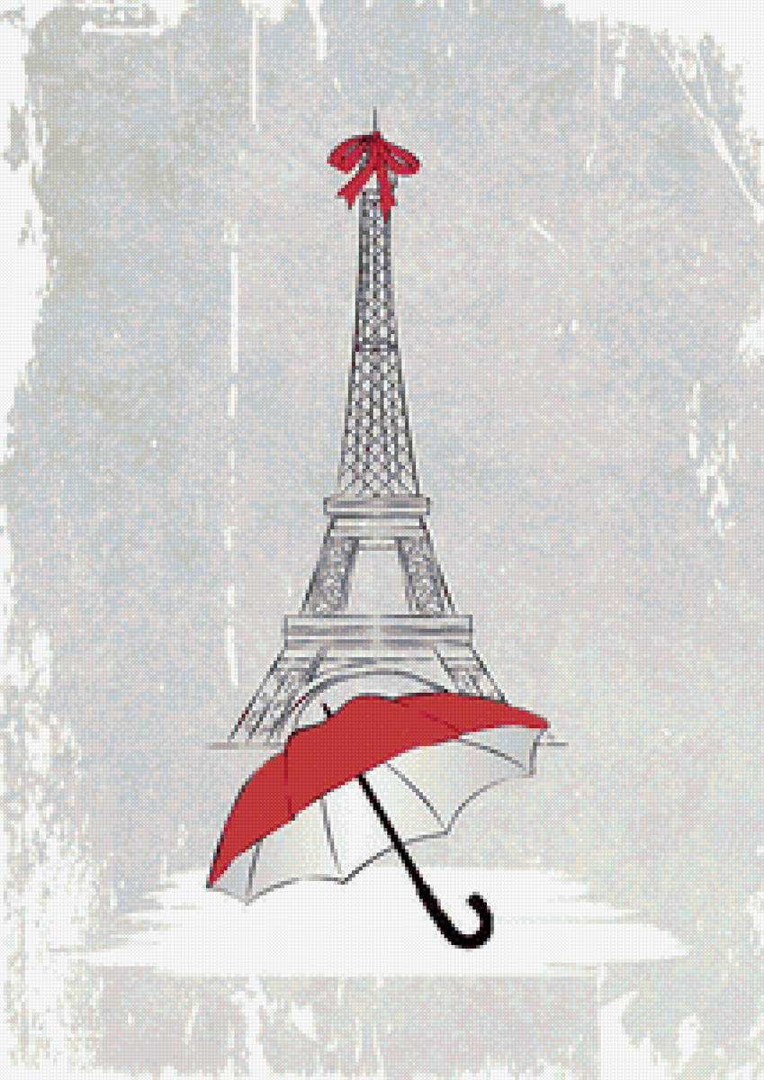 Зонт - париж - предпросмотр