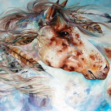 Схема вышивки «Конь»