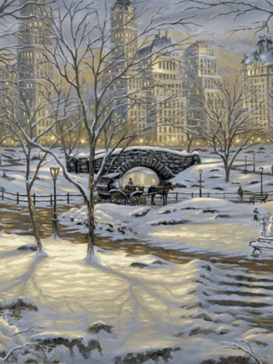 Inverno. - paisagens, cidade, gelo - предпросмотр