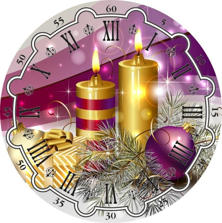 Relógio . - velas, relógio, natal. - оригинал