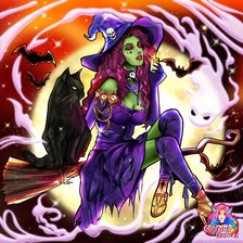 Схема вышивки «Ведьма»