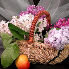 Схема вышивки «натюрморт сирень»