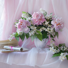 Схема вышивки «розовое настроение»