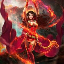 Схема вышивки «Девушка»