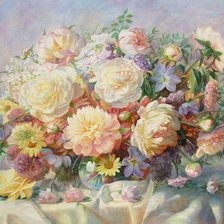 Схема вышивки «piwonie»