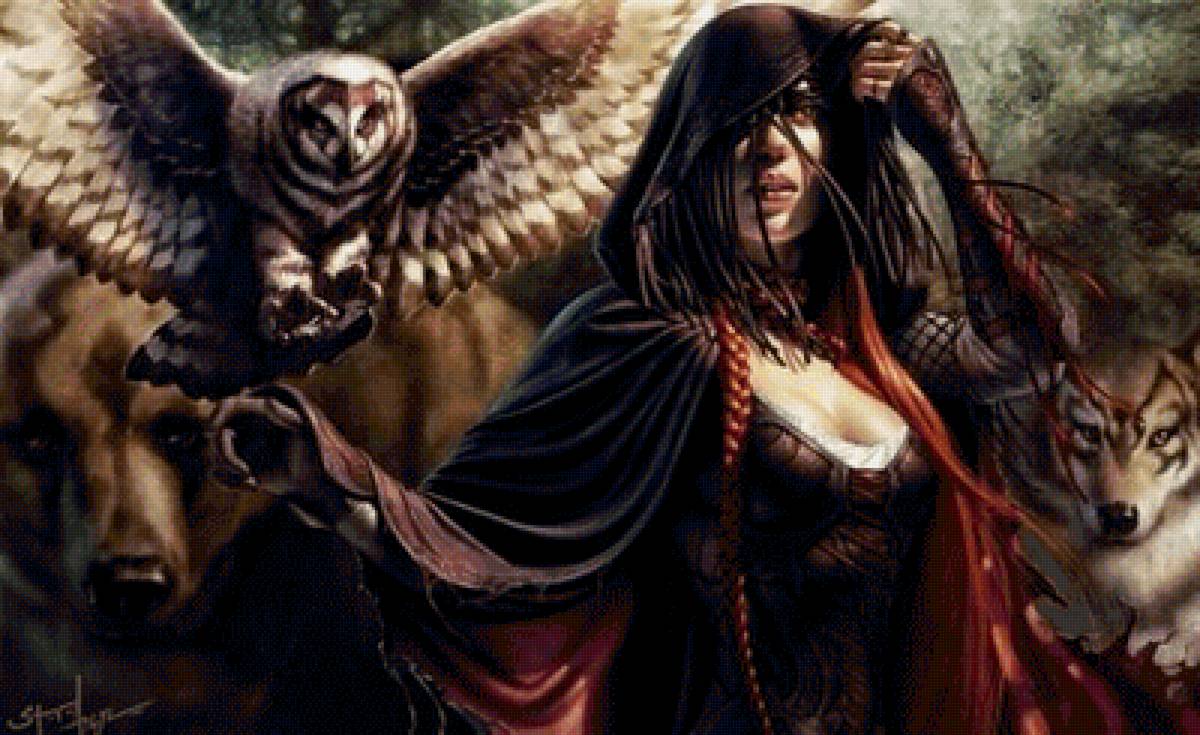 Девушка - фэнтези, сказка, иллюстрация - предпросмотр