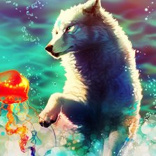 Схема вышивки «Волк»