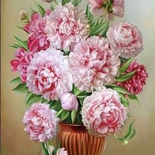 Схема вышивки «Пионы»