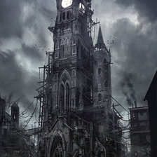 Схема вышивки «Башня с часами»