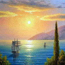 Схема вышивки «Морской пейзаж»