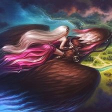 Схема вышивки «Девушка»