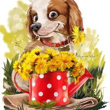 Схема вышивки «Собака»