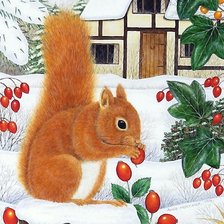 Схема вышивки «белочка»