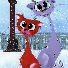 Схема вышивки «питерские коты»