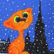 Схема вышивки «питерские коты»