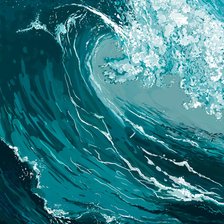 Схема вышивки «Волна»