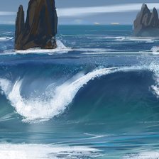 Схема вышивки «волна»