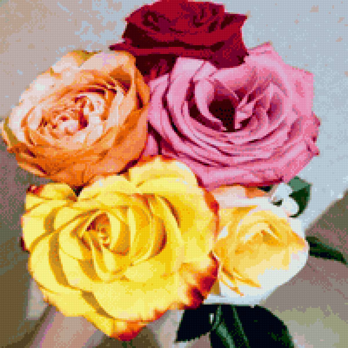 Цветы - цветы, букет, розы - предпросмотр